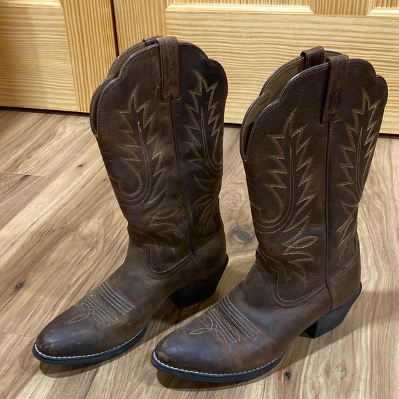 Ariat Brown Heeled Boots - Picture 7 of 8